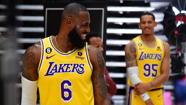LeBron James Wears Retro Shoes at NBA Media Day